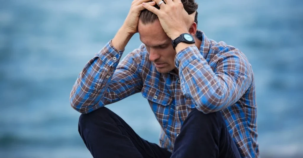 What Is the Difference Between Stress and Anxiety? Man looking stressed and overwhelmed