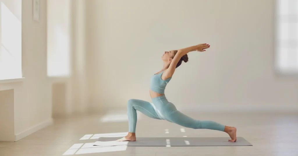 Woman performing mobility exercises to improve movement and enjoy the benefits of physical activity
